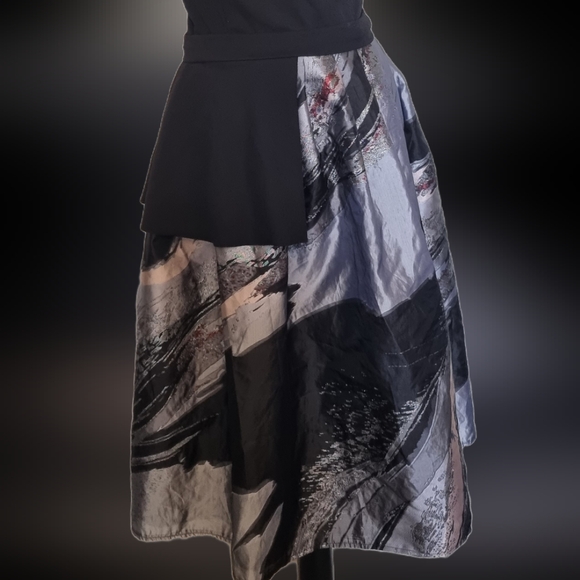 Bridgerton feel Elegant black asymmetric dress - Picture 6 of 6